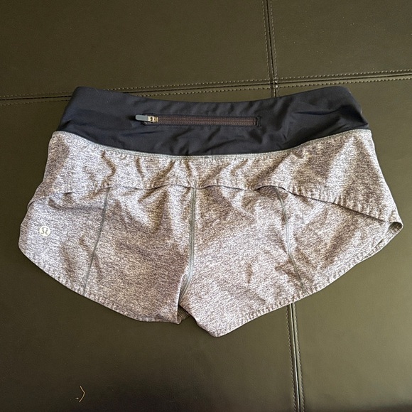 lululemon athletica Black and Heather Gray Athletic Shorts - Picture 2 of 2
